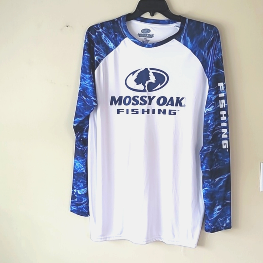 T-SHIRT LONG SLEEVES  NWT BLUE/WHITE SZ XXL